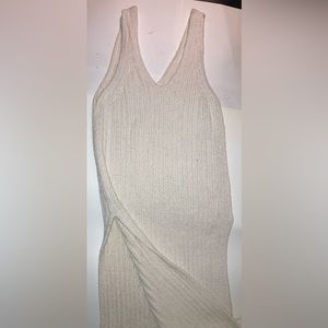 Free people sleeveless sweater maxi dress with very high slit size Small